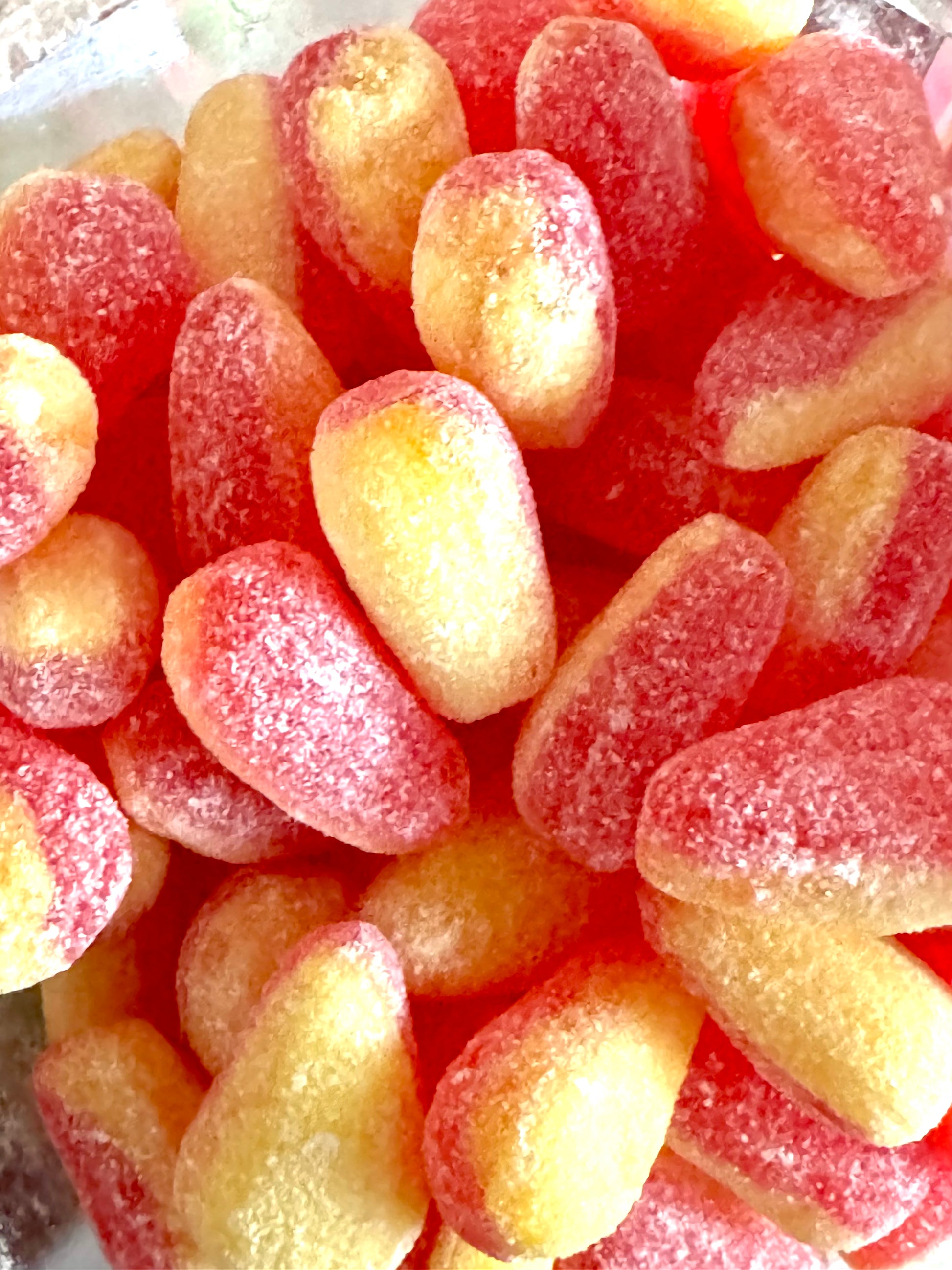 Mouth watering large pear drop boiled sweets